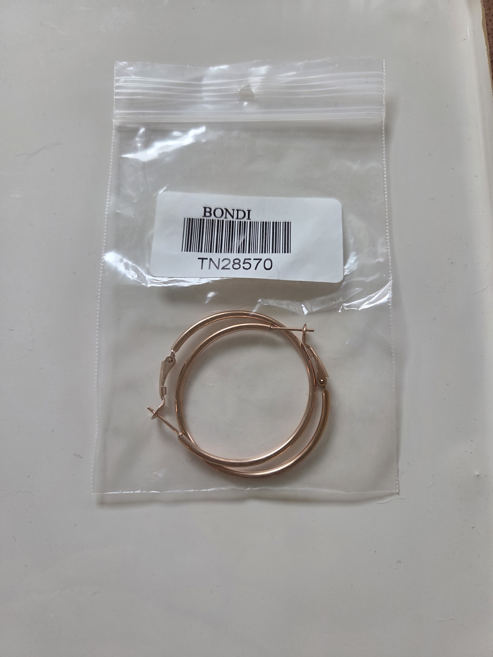 Tocara - Rose Gold Hoop Earrings 1.5"